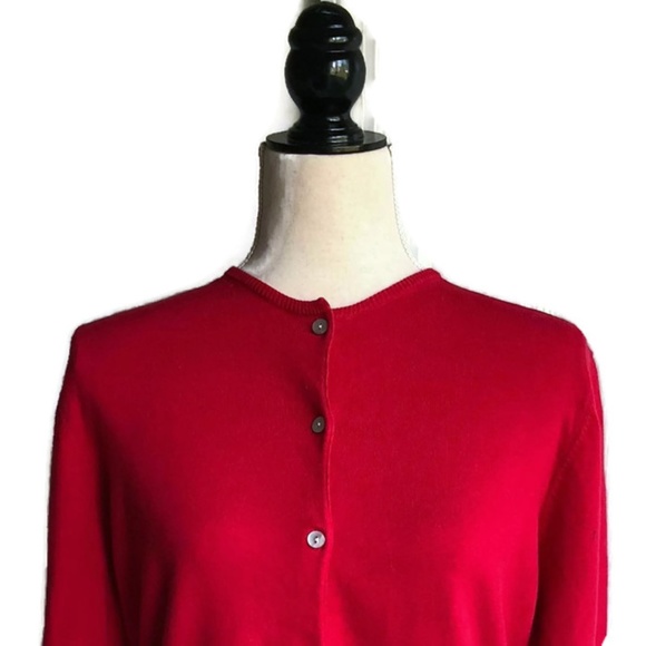 Lands' End Sweaters Lands End Red Cardigan Sweatersz St Poshmark
